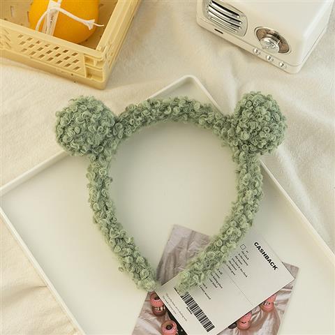 Liathróid Gruaige Cóiréis Headband Plush Headband Gleoite Accessories Gruaige Glan Ceannbheart Dearg