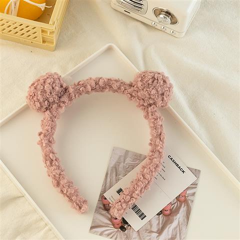 Liathróid Gruaige Cóiréis Headband Plush Headband Gleoite Accessories Gruaige Glan Ceannbheart Dearg