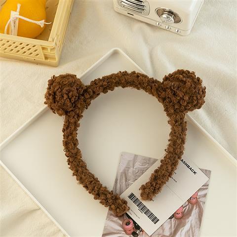 Liathróid Gruaige Cóiréis Headband Plush Headband Gleoite Accessories Gruaige Glan Ceannbheart Dearg
