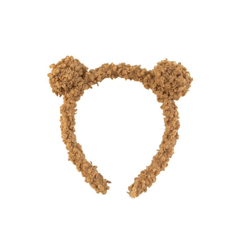 Liathróid Gruaige Cóiréis Headband Plush Headband Gleoite Accessories Gruaige Glan Ceannbheart Dearg