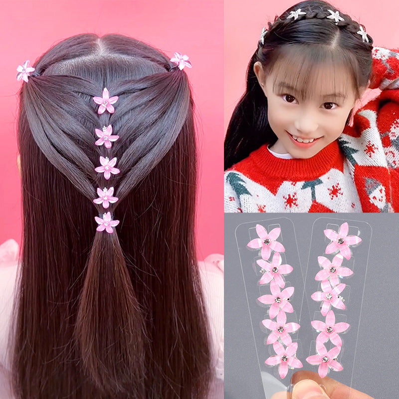 Little Girl Cute Bun Hair Braid Headwear Mini Accessories Hair Clip