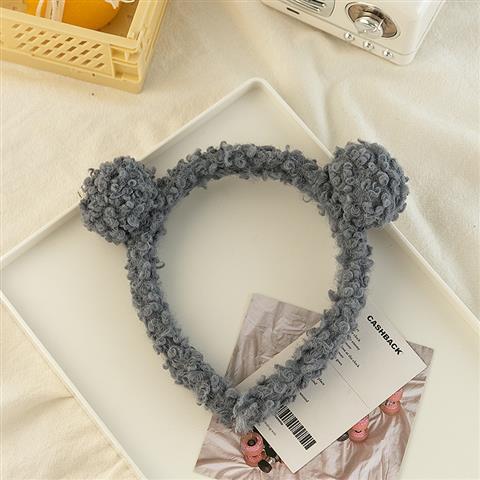 Liathróid Gruaige Cóiréis Headband Plush Headband Gleoite Accessories Gruaige Glan Ceannbheart Dearg