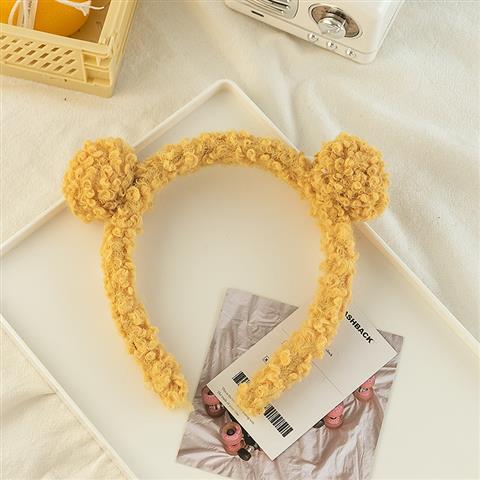 Liathróid Gruaige Cóiréis Headband Plush Headband Gleoite Accessories Gruaige Glan Ceannbheart Dearg