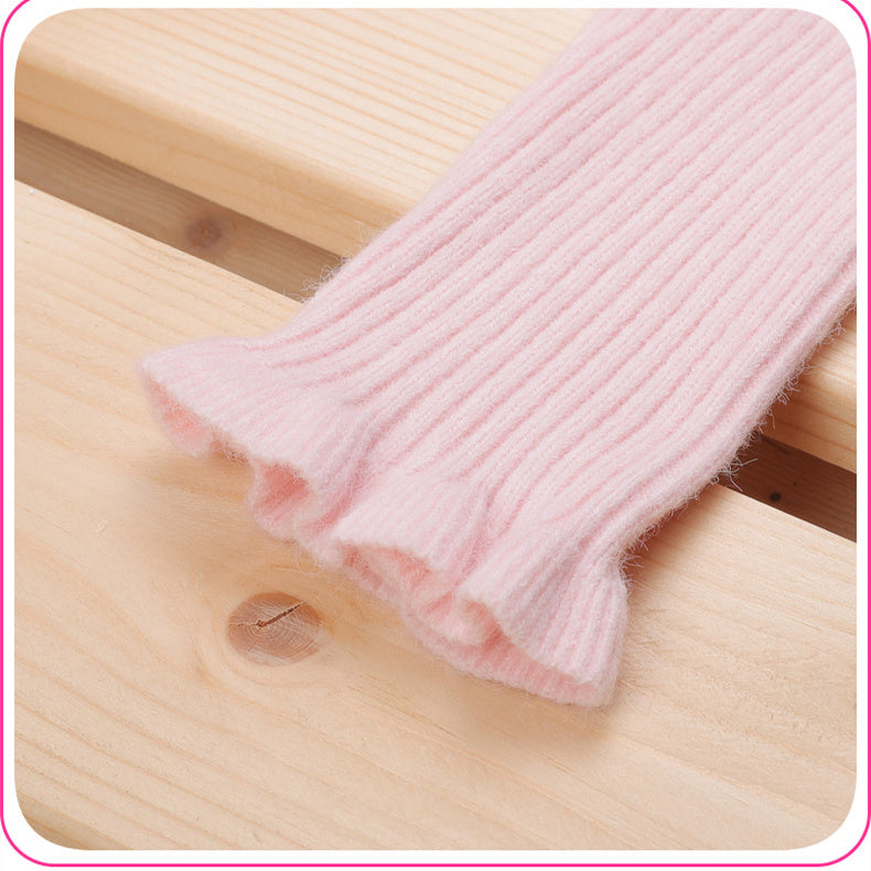 Girls Sweater Stitching Knitted Woolen Skirt