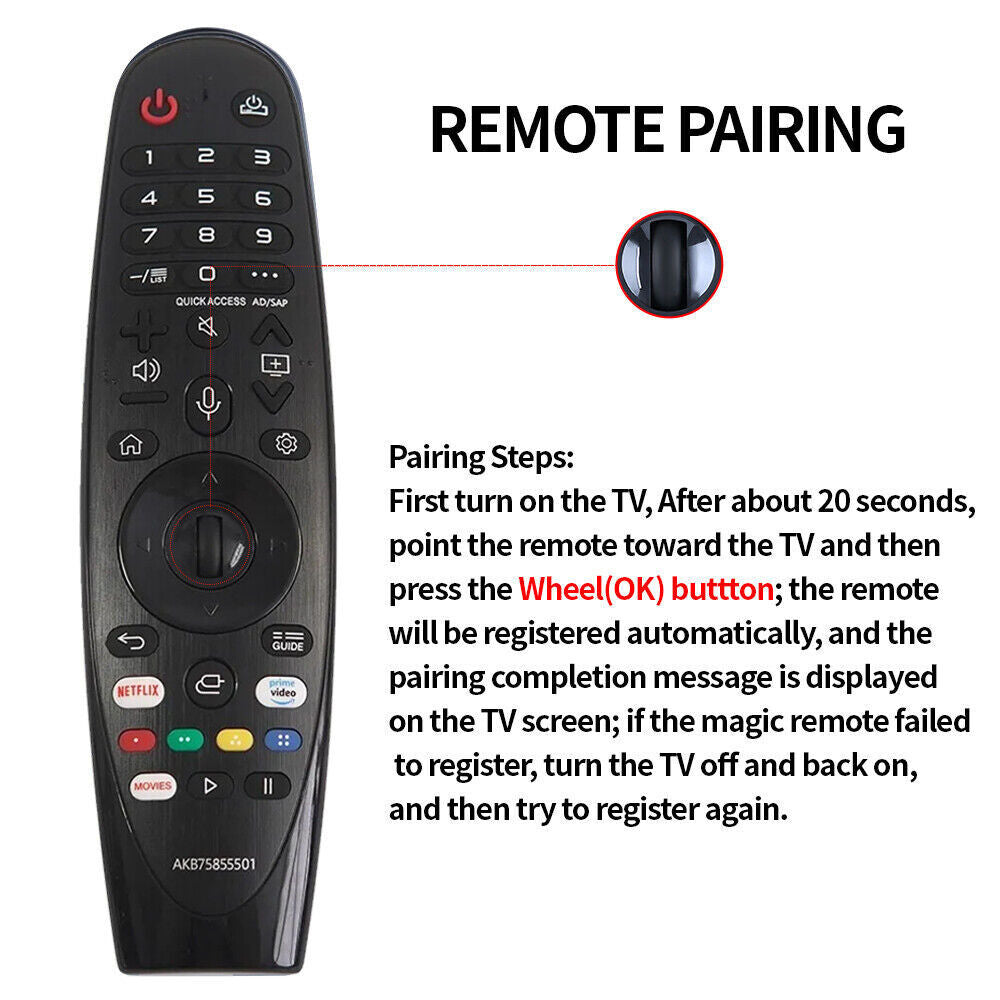 Smart TV Remote Control Replacement For LG Magic Remote AN-MR18BA AN-MR19BA