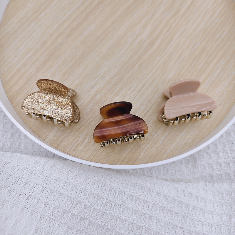 Medium Leopard Print Grip Half Tie Clip Hair Accessories High Ponytail Fixed