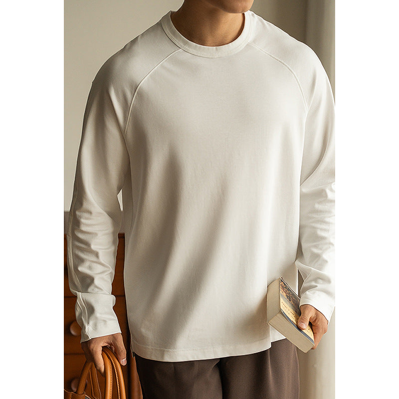 Loose Long Sleeve Solid Color Bottoming Shirt