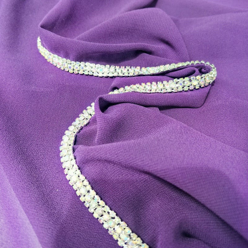 Light Diamond Chiffon Solid Color Women's Toe-covered Scarf