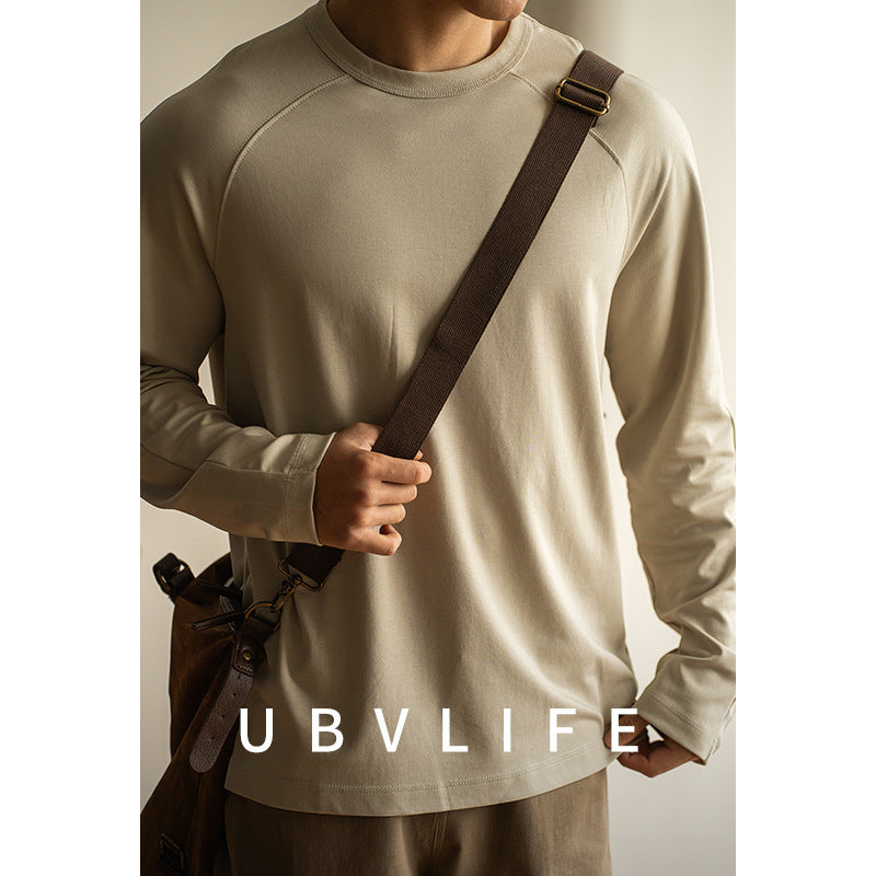 Loose Long Sleeve Solid Color Bottoming Shirt