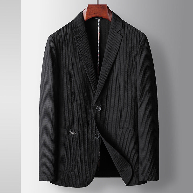 Young And Middle-aged Solid Color Thin Non-ironing Coat