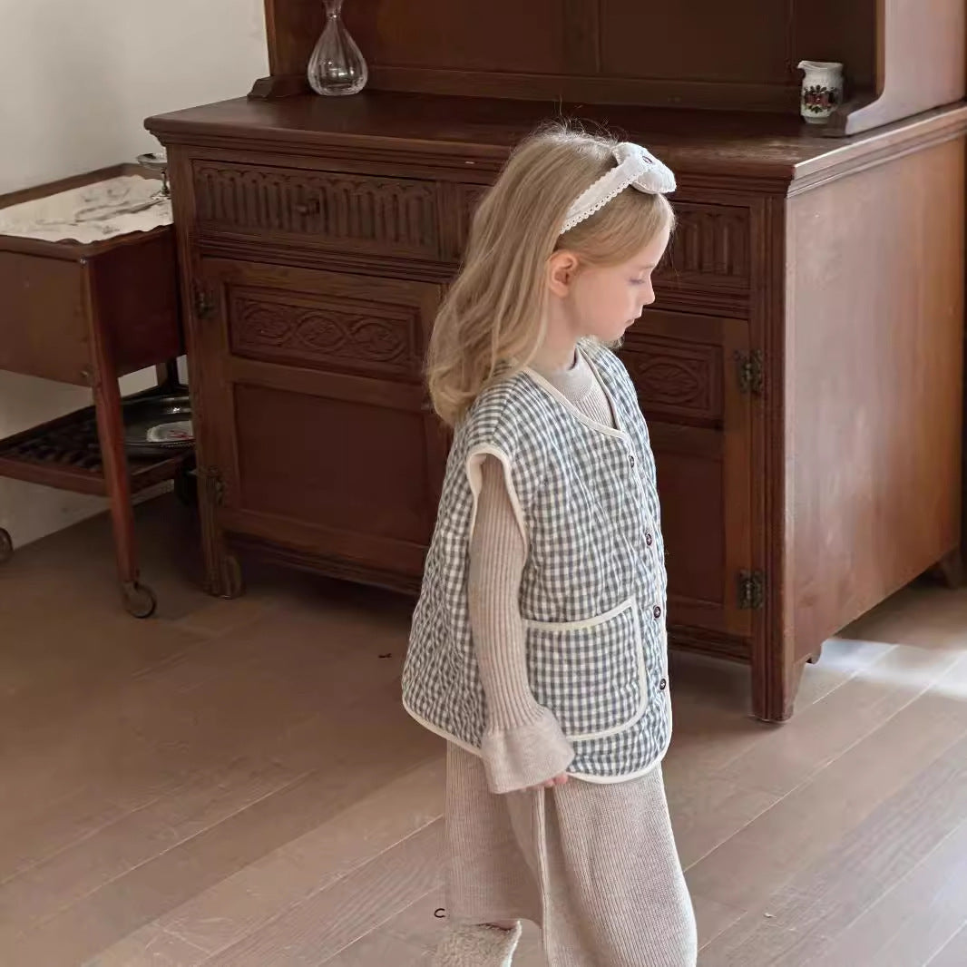 Children's Solid Color Baby Mid-length Sweater Skirt