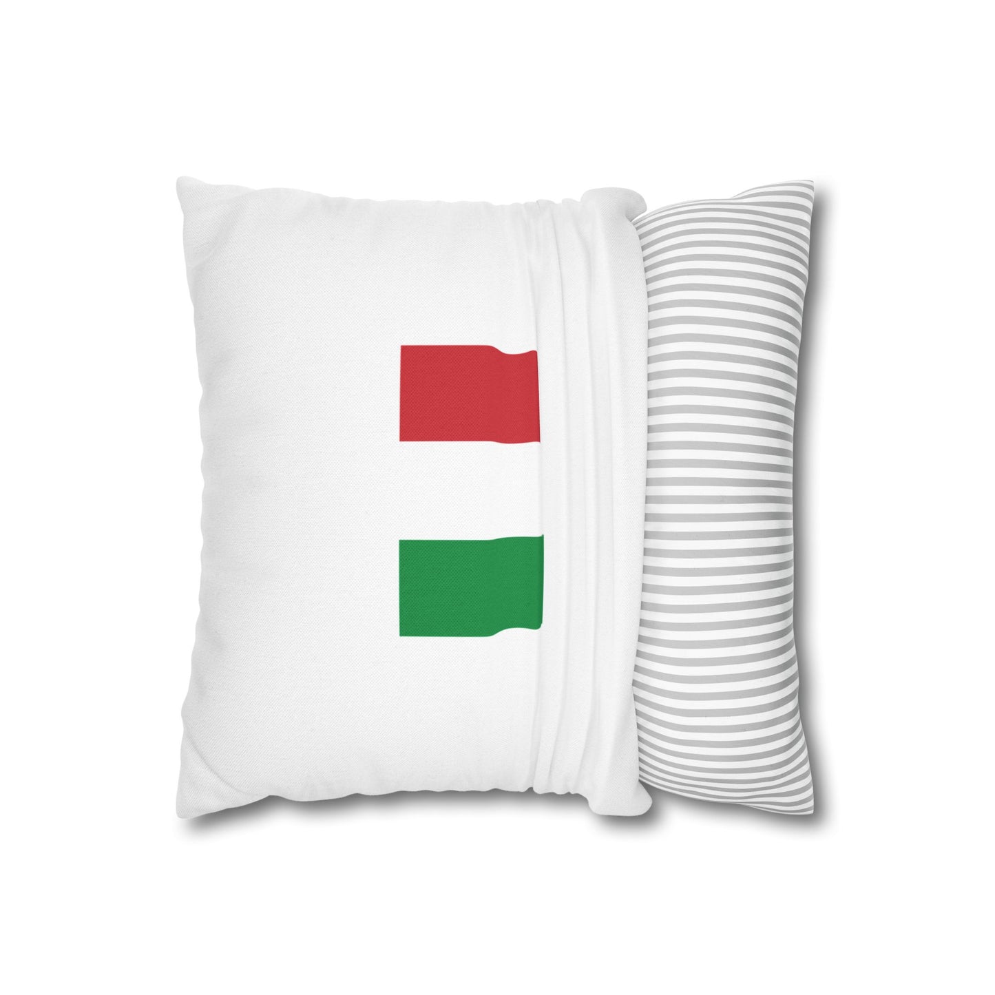 Italian Flag Square Pillowcase - Cozy Home Decor for Italy Lovers