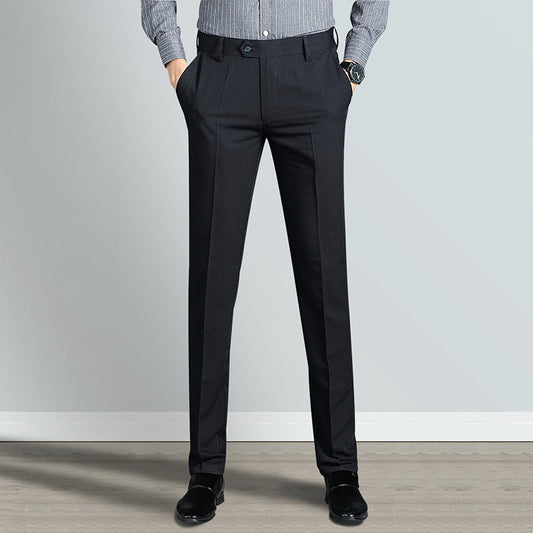 Youth Slim Straight Four-Sided Stretch Trousers