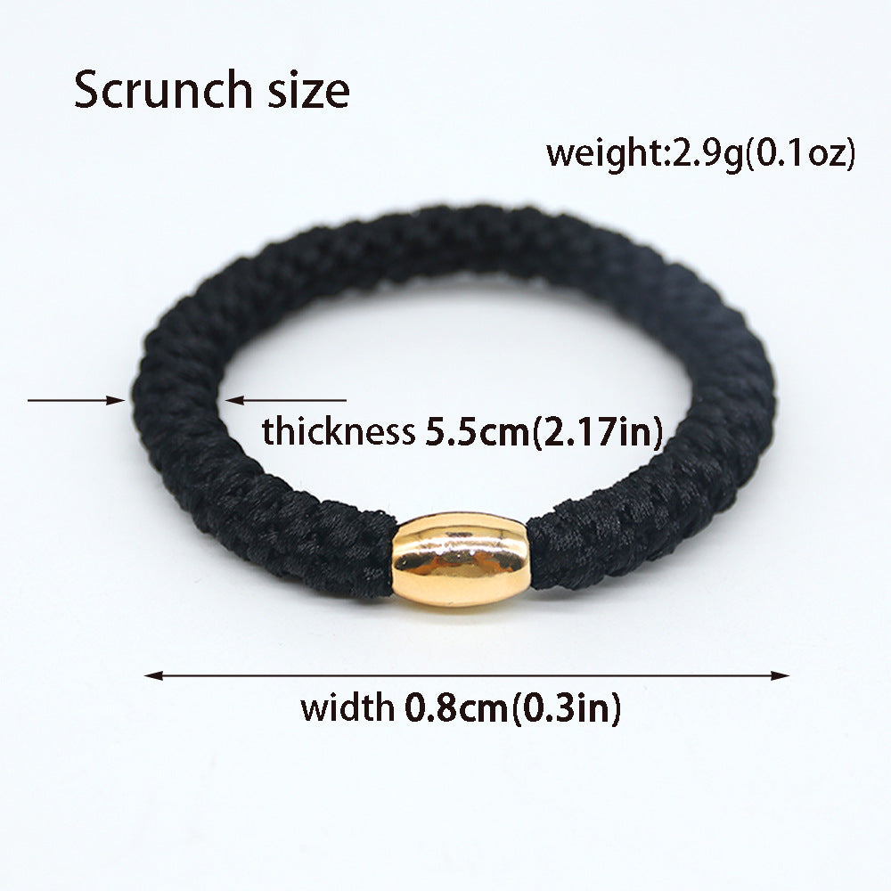 15 Pieces Embroidery Thread Twist High Elastic Hair Bands Women's Rubber Bands Hair Rope Hair Accessories