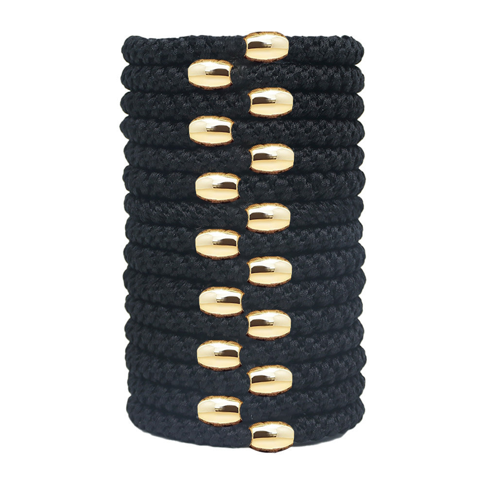 15 Pieces Embroidery Thread Twist High Elastic Hair Bands Women's Rubber Bands Hair Rope Hair Accessories