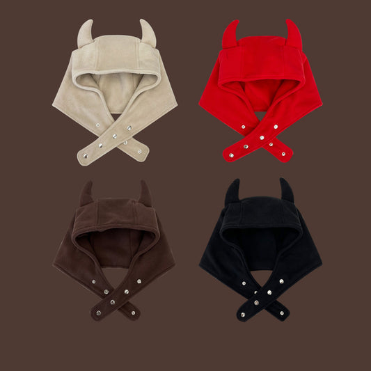Women's Winter Warm Plush Earflaps Head-wrapping Cap