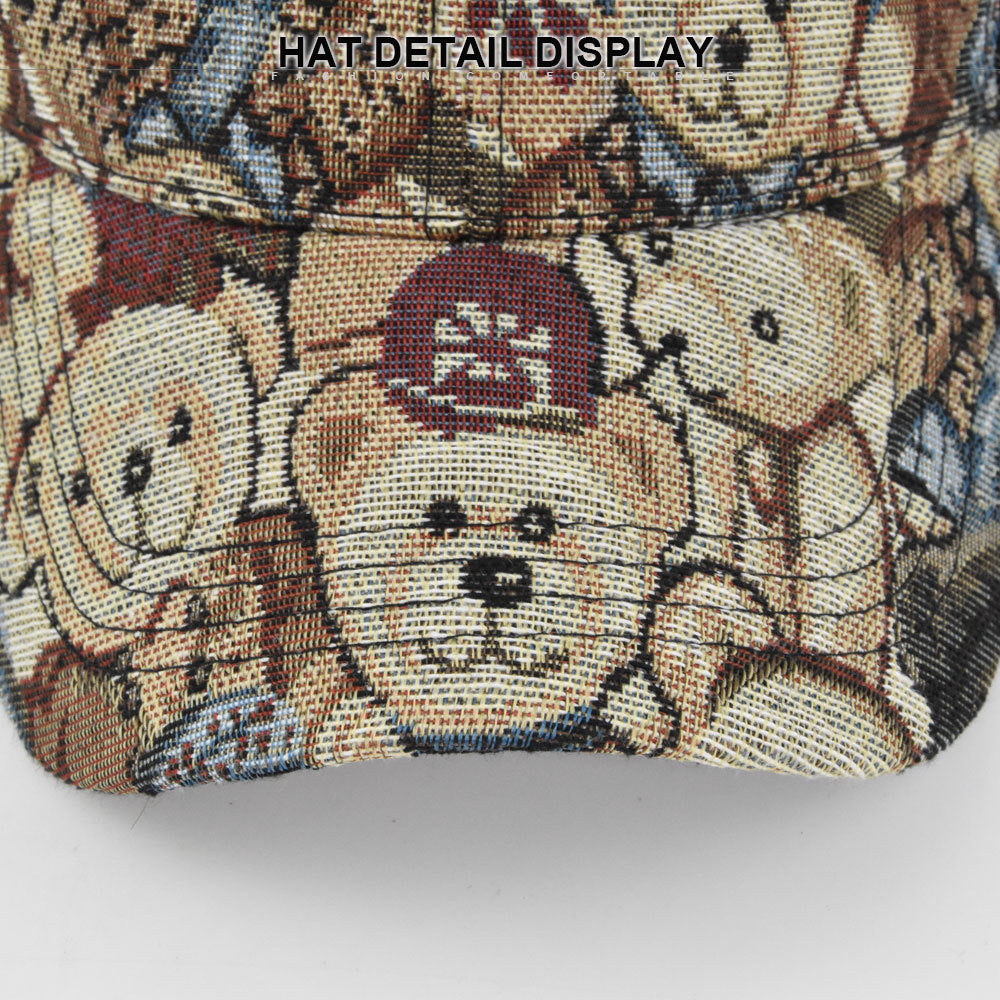 Korean Version Of Bear Baseball Cap Dog Printed Casual