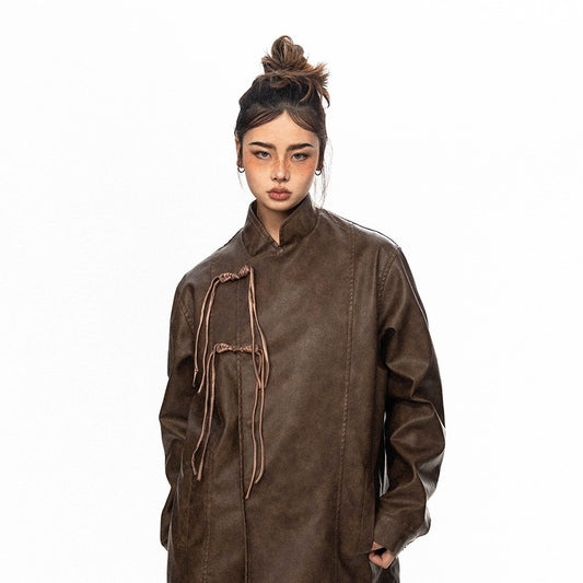 Men's And Women's American-style Niche PU Leather Jacket