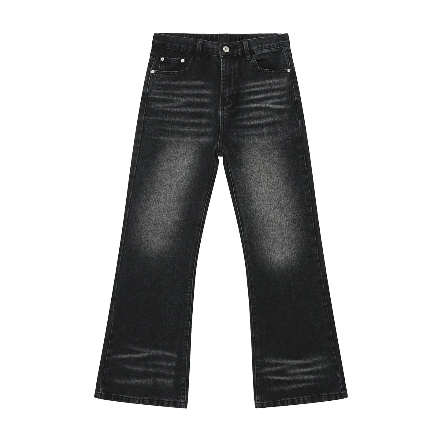 Loose Worn Looking Washed-out Slightly Flared Jeans Men